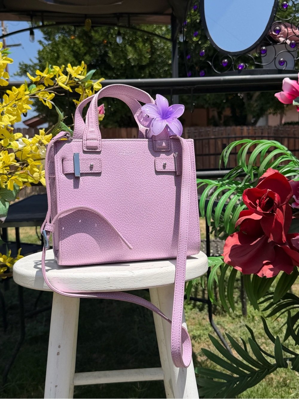 Othr Lavender Top-Handle Satchel with Detachable Strap